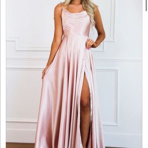 Bella & Bloom Boutique - “ Tonight’s the night satin formal dress”